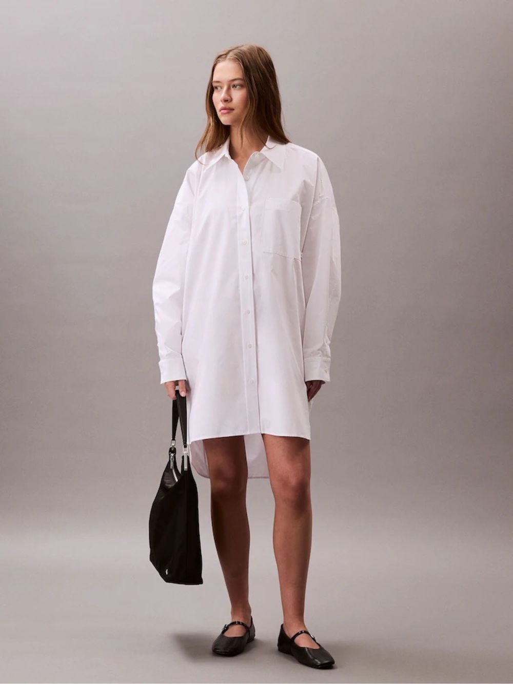 Calvin Klein White Oversized Shirt Dress - Women